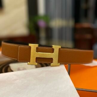 에르메스 맨즈 클래식 H 버클 토고 레더 벨트 38mm